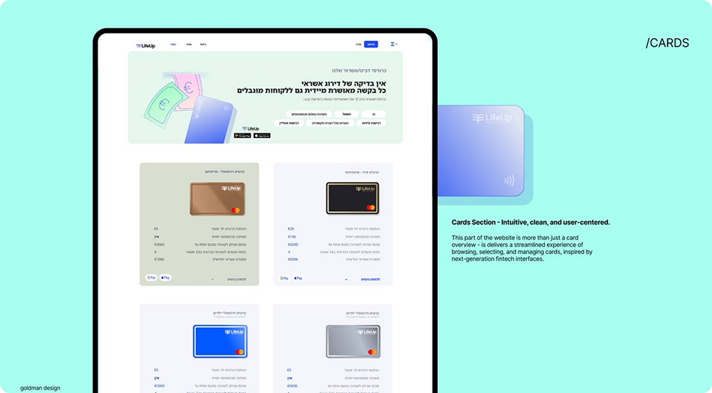 Cards interface project presentation